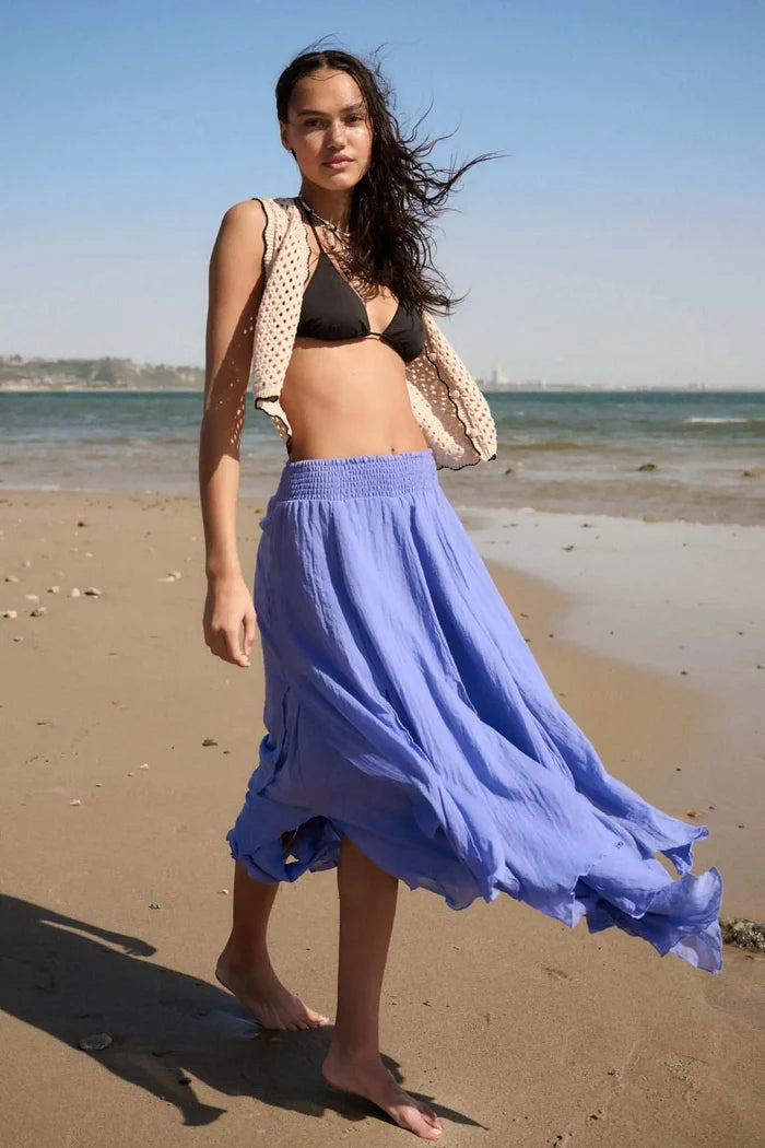 Free as Air Layered Gauze Handkerchief Maxi Skirt - ShopPromesa