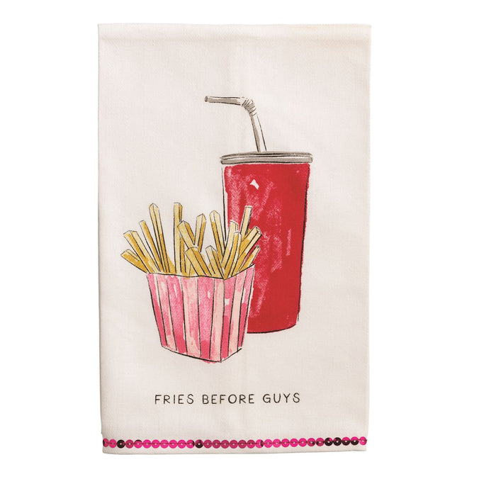 Fries Before Guys Sequin Towel