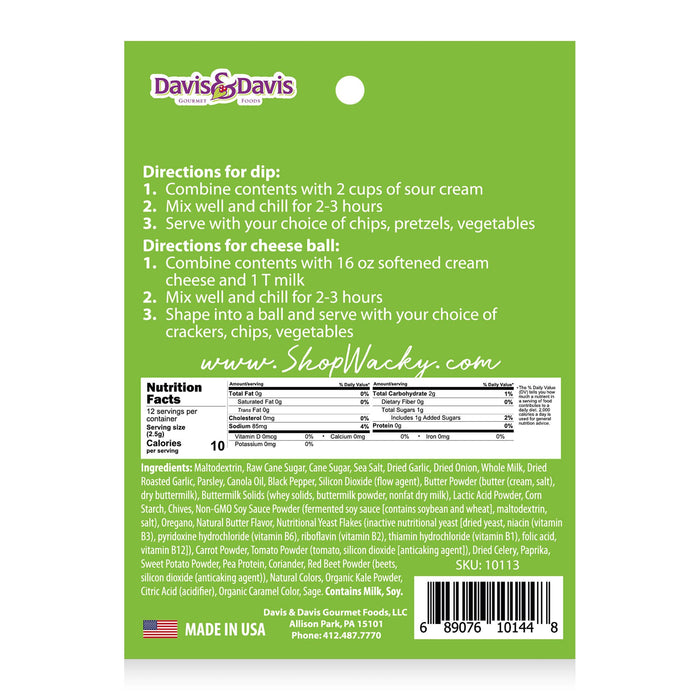 Garlic Herb Dip Mix