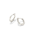 Genevieve Huggie Earring in Rhodium Metal