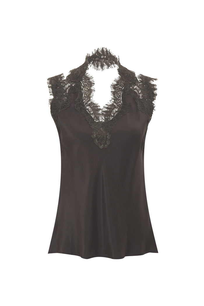 Gina Lace Camisole Dark Grey