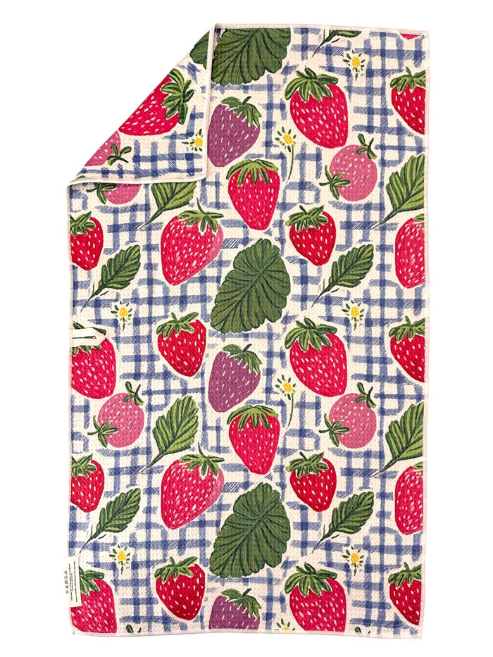 Gingham Berry: Double-Sided Hand Towel