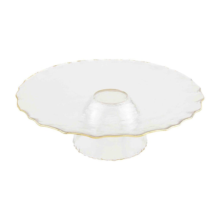 Gold Edge Pedestal/Chip & Dip Server