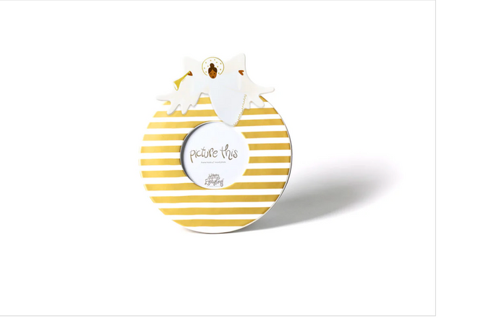 Gold Medium Stripe Mini Round Frame