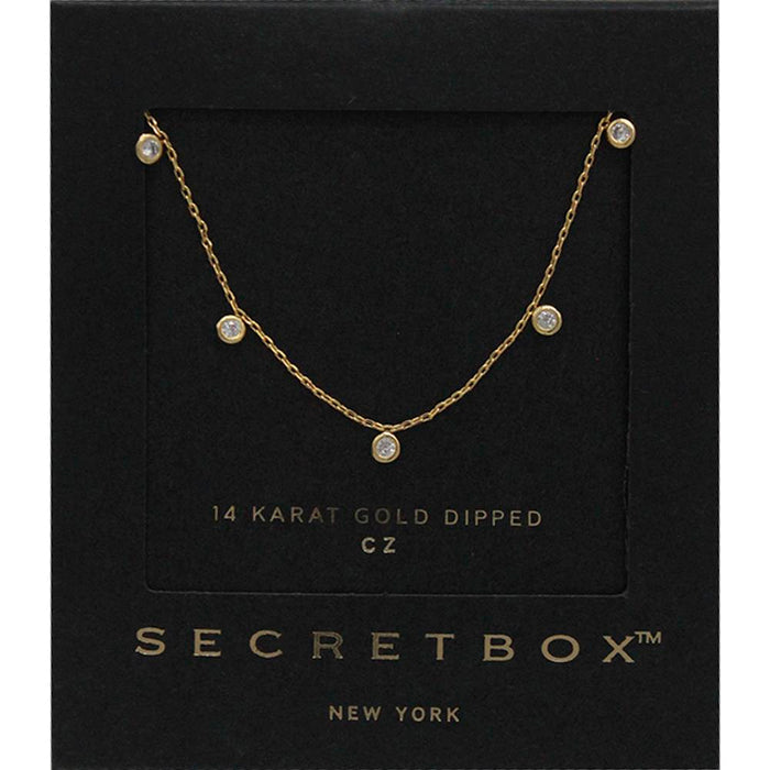 Gold with Rhinestone Detail Necklace