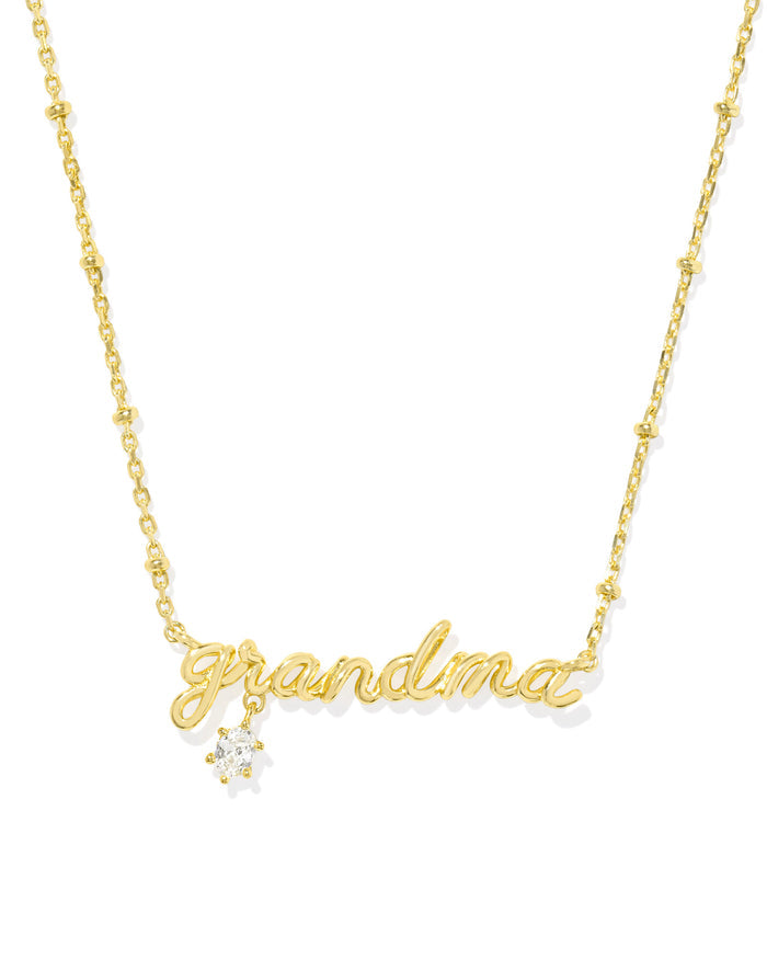 Grandma Pendant Necklace in Gold
