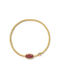 Grayson Stretch Bracelet in Gold Maroon Magnestite