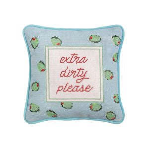 Happy Hour Needlepoint Pillows