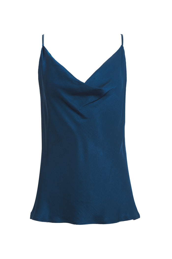 Hayley Cowl Cami - Tanzanite Blue