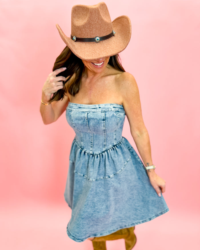 Heather Golden Cowboy Hat