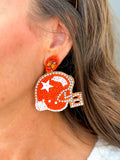 Helmet Earring in Orange