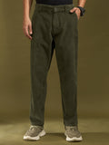 men's corduroy crop trouser in green
