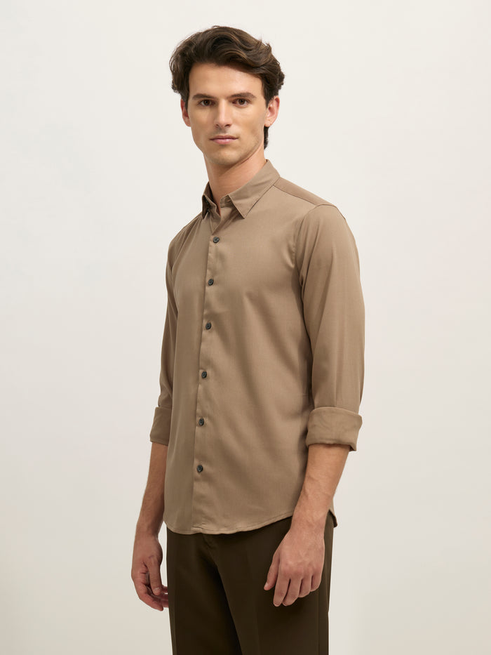 Ivar - Turkish Fit Striped Shirt - Brown
