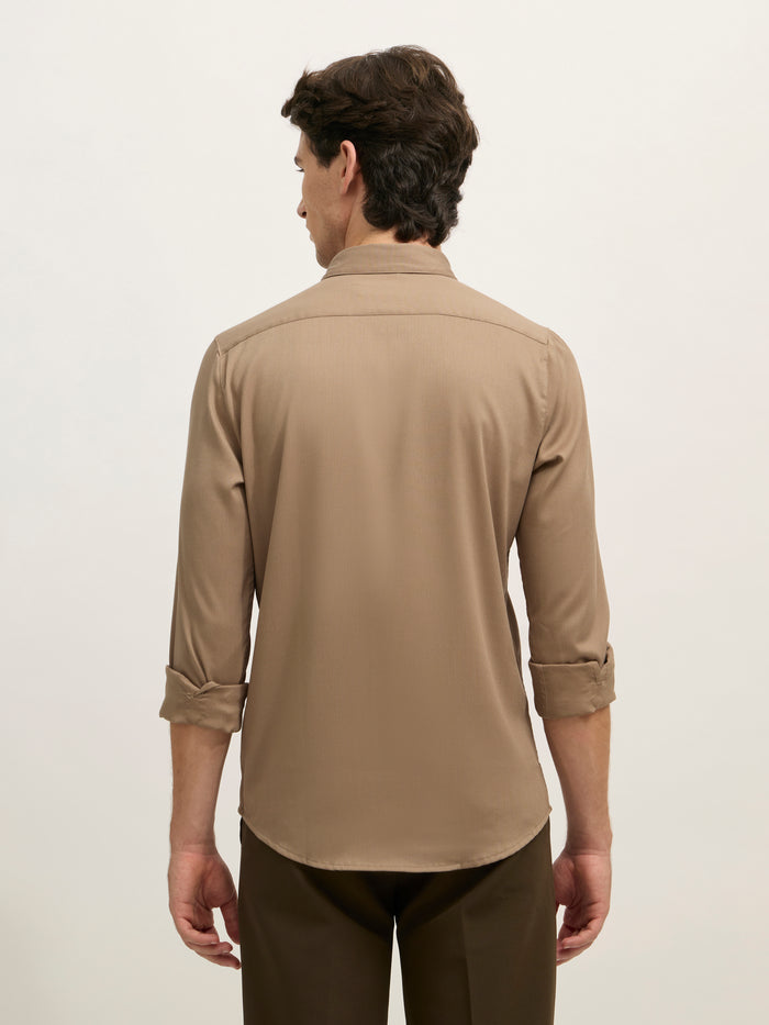 Ivar - Turkish Fit Striped Shirt - Brown