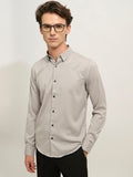 Ivar - Turkish Fit Striped Shirt - Sand Grey