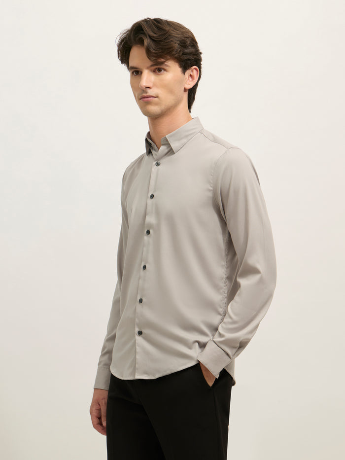 Ivar - Turkish Fit Striped Shirt - Sand Grey