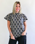 Ivy Jane | Block and Flutter Top in Black