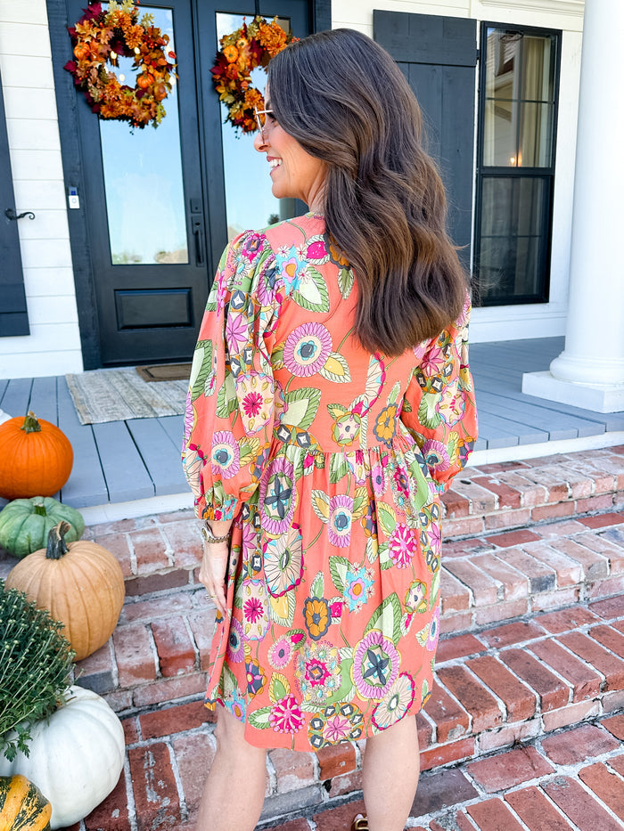 Ivy Jane | Peach Floral Dress