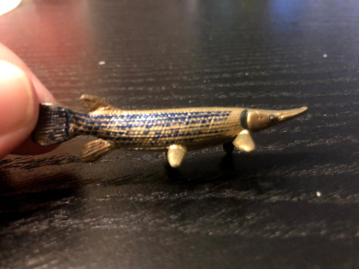 Japan Alligator Gar Fish ancient fish animal PVC mini Figure Model Figurine