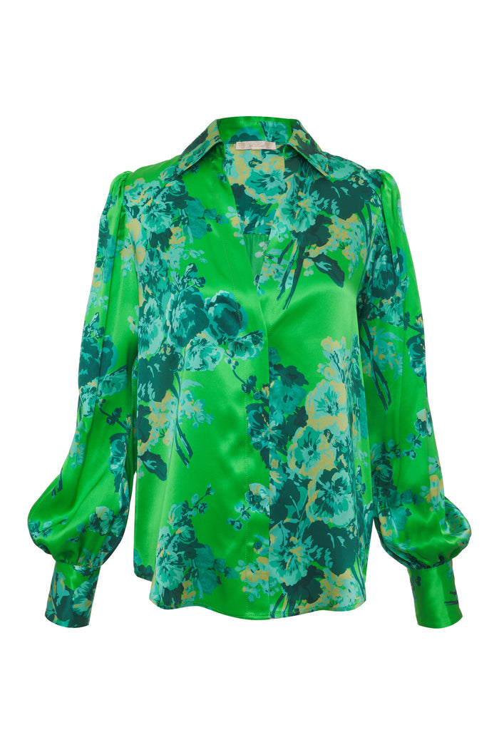 Jocelyn Print Shirt Apple Green Napa