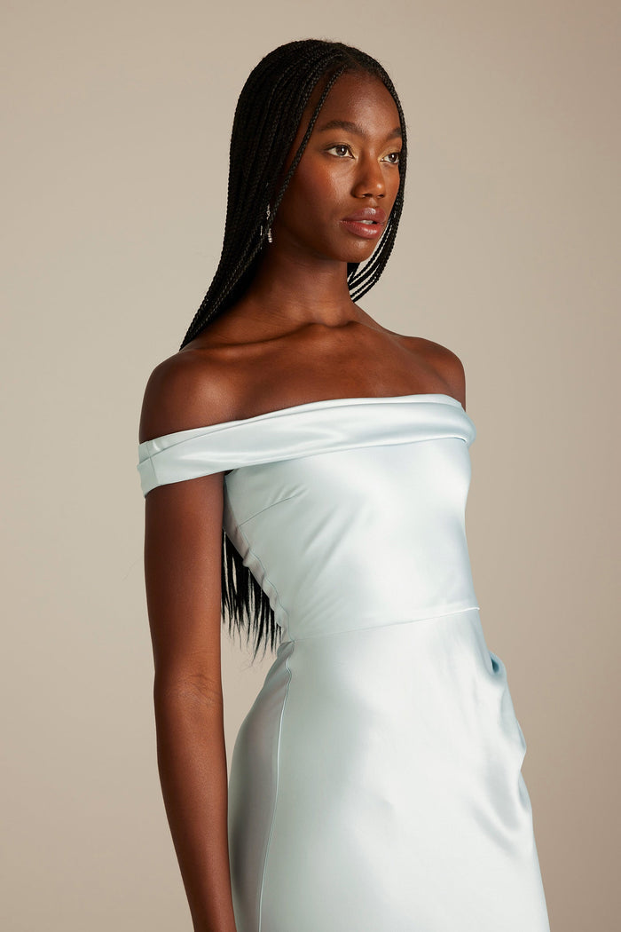 Kai Off the Shoulder Blue Bridesmaids Dress_XS_