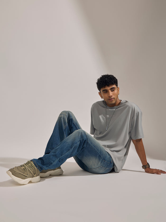 men's blue shade relaxed  fit faded jeans from durable denim .
denim jeans for men
