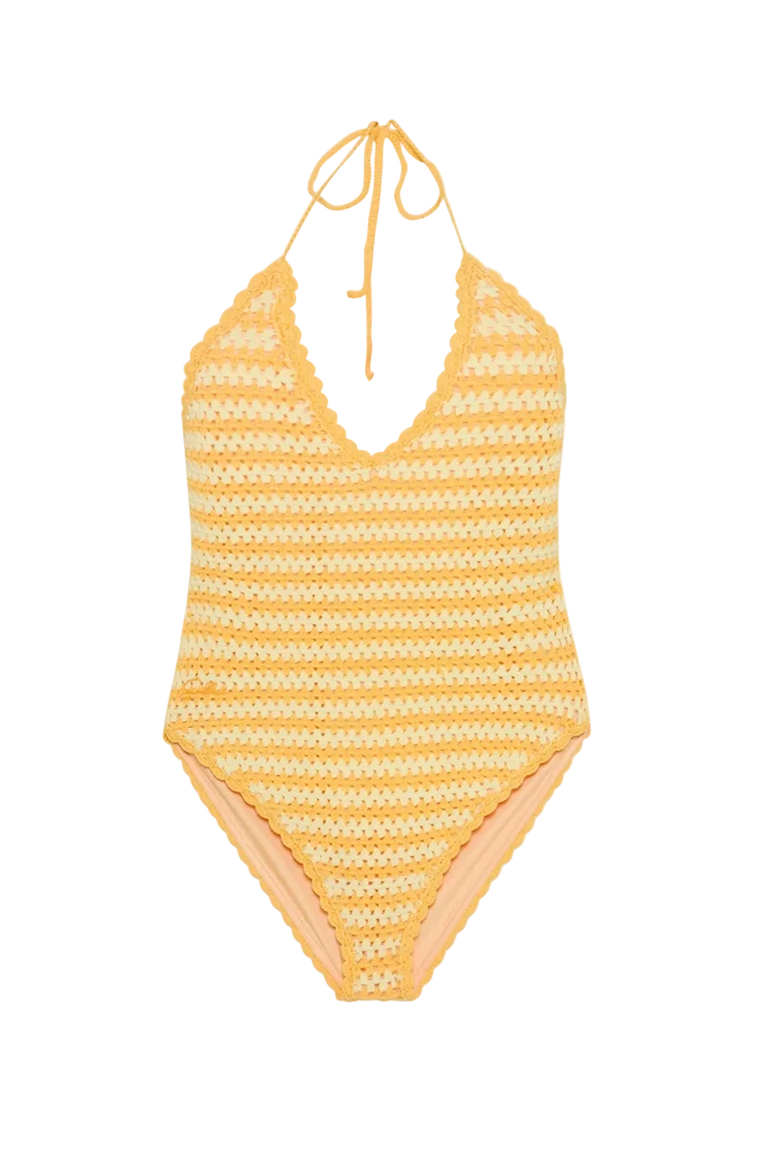 Karoline Crochet Halter One Piece - XS