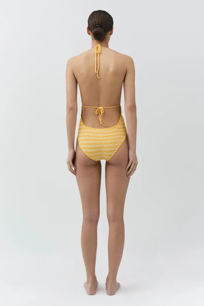 Karoline Crochet Halter One Piece - XS
