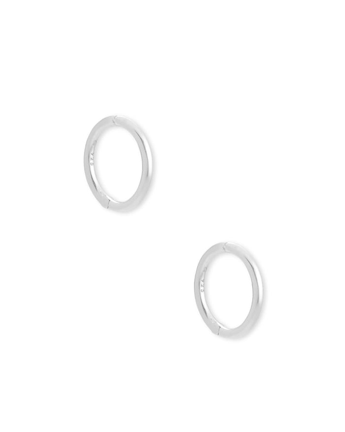 Keeley Huggie Earrings In Sterling Silver