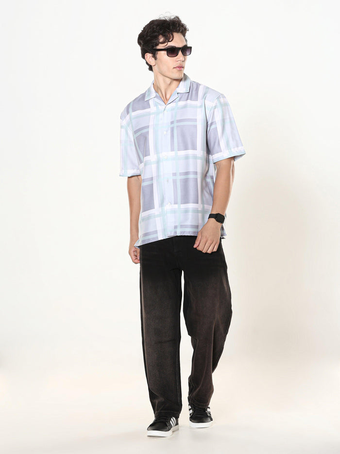 oversized checkered shirt made from lyrac fabric.
lyrac fabric shirts
oversized shirts for men