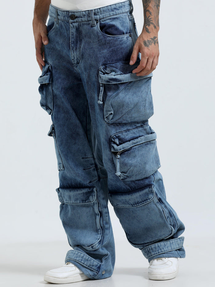 baggy cargo jeans featuring 10 pockets including zipper pockets. 
baggy cargo jeans pant for men
stylish baggy jeans for men