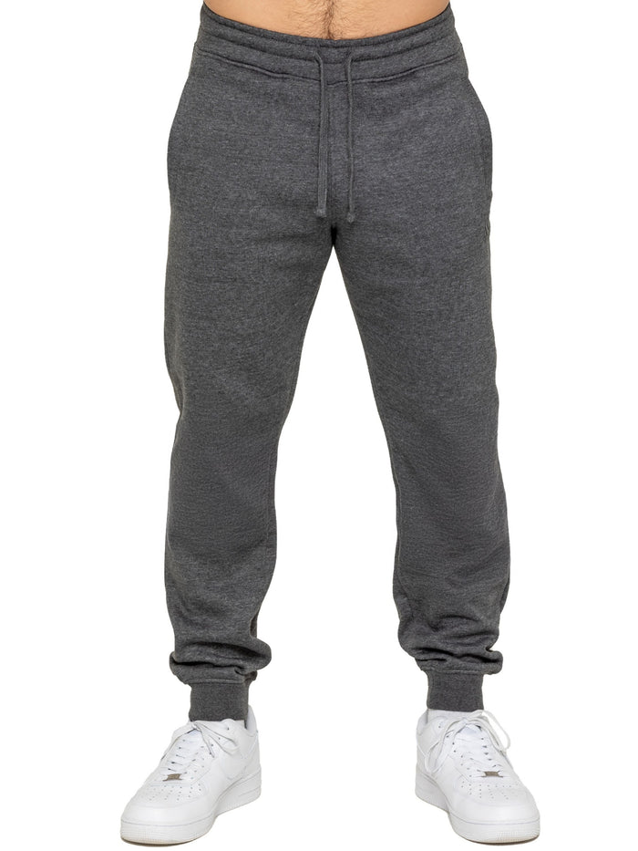KZJG156 JOGGER Kruze | 2 Pack Mens Fleece Joggers - Charcoal/Black KRUZE RAWDENIM