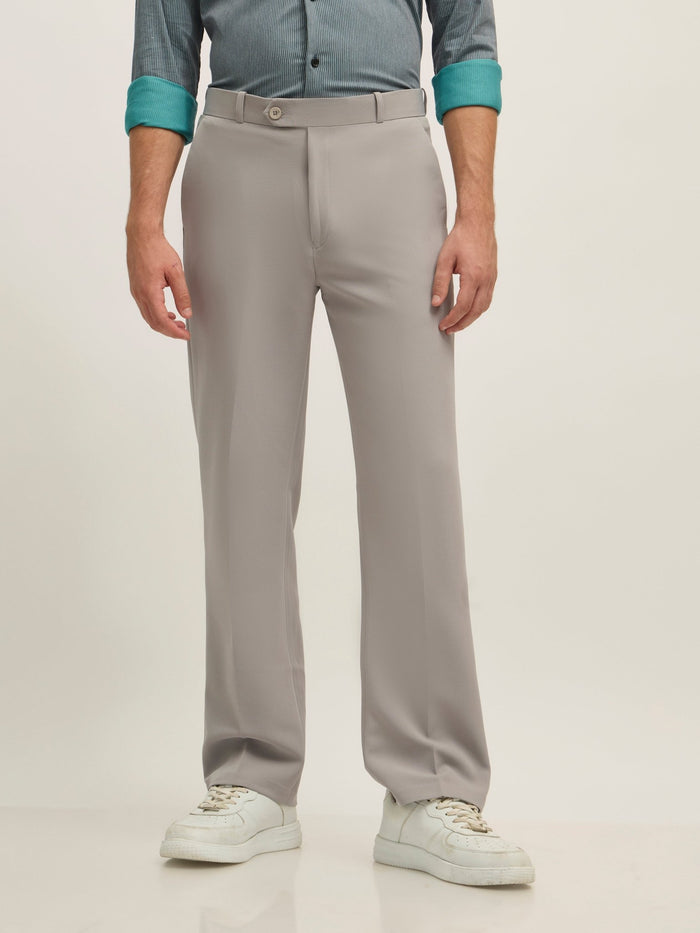 men's Straight Fit Formal Pant - gray