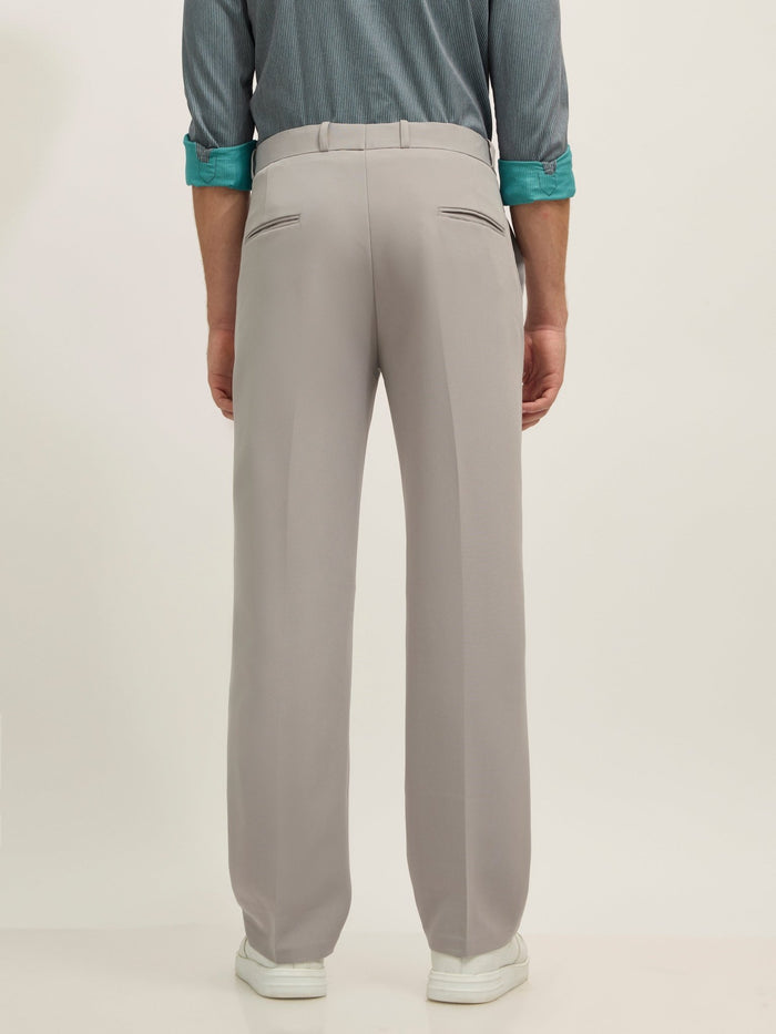 men's Straight Fit Formal Pant - gray