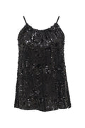 Lexi Sequin Halter Top - Black