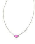 Lips Pendant in Silver Hot Pink Mother of Pearl
