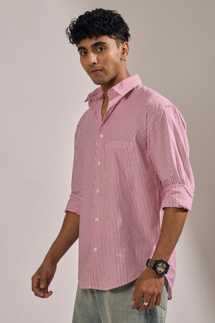 oversized stripped shirt with full sleeve and chest pocket made from 100% cotton.
pure cotton shirts for men
oversized shirts for men