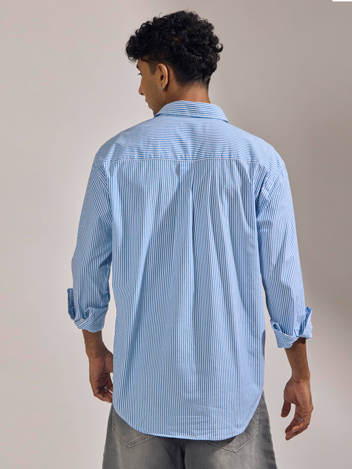 oversized stripped shirt with full sleeve and chest pocket made from 100% cotton.
pure cotton shirts for men
oversized shirts for men