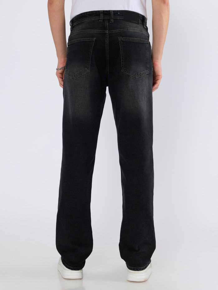 Men's Straight Fit Jeans in Carbon Black