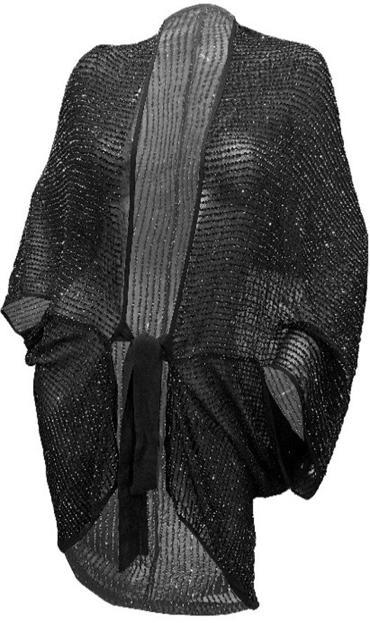 Liza Sequin Shrug Black