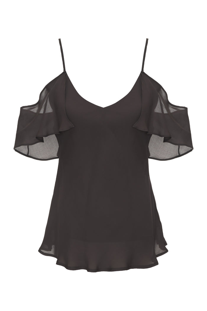 London Sheer Cami Dark Grey