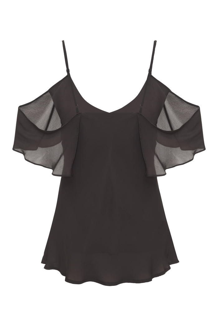 London Sheer Cami Dark Grey