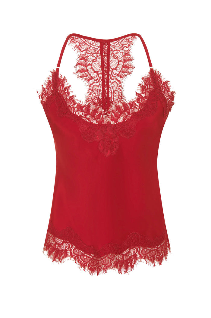Lucy Crop Cami - Fiery Red