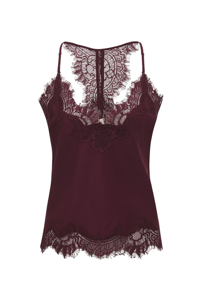 Lucy Crop Cami Bordeaux