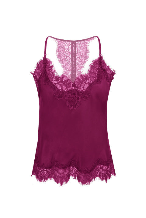 Lucy Crop Cami Fuchsia