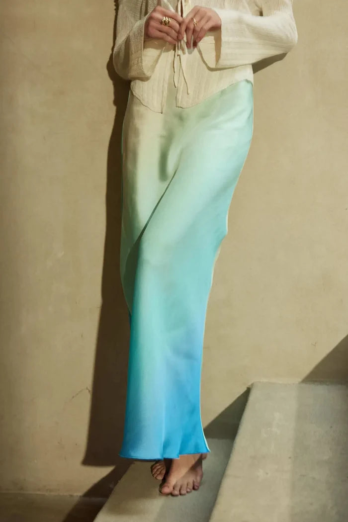 Made in the Shades Ombre Satin Maxi Skirt - ShopPromesa