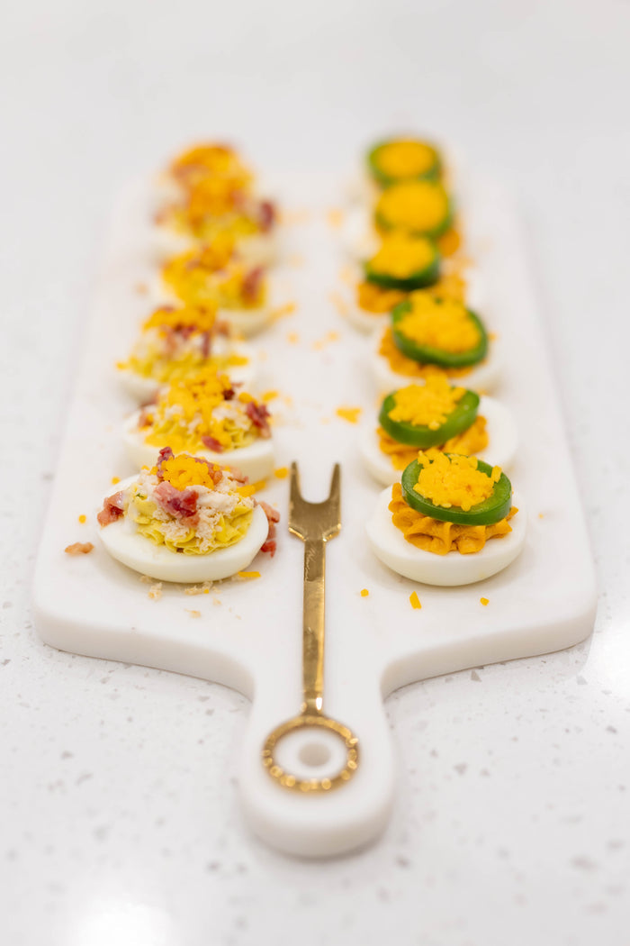 Marble Deviled Egg Board Set