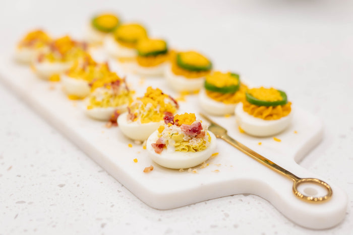 Marble Deviled Egg Board Set