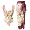 Marie One-Piece Swimsuit Set - Apricot