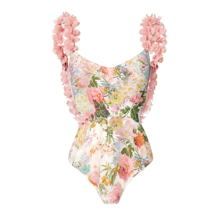 Marie One-Piece Swimsuit Set - Apricot